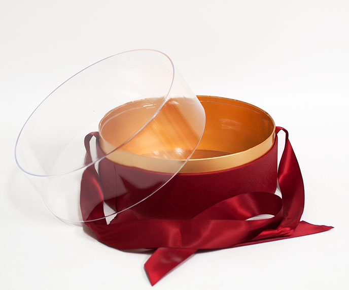 100337 Red Acrylic Round Box 100337 Red Acrylic Round Box