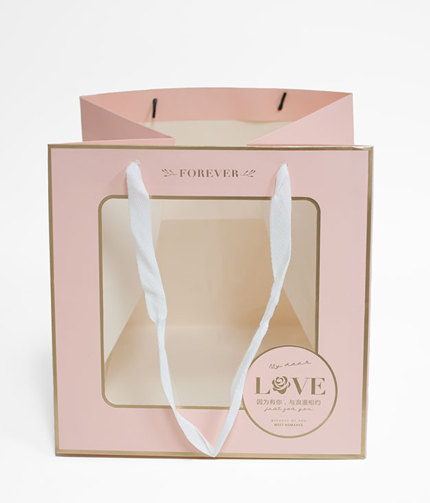 Pink Square Window Bag