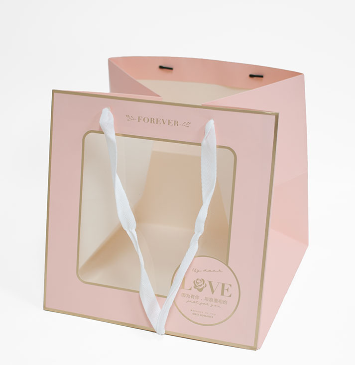 Pink Square Window Bag