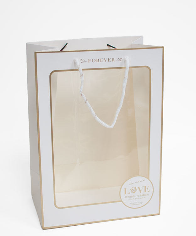 White Rectangular Window Bag