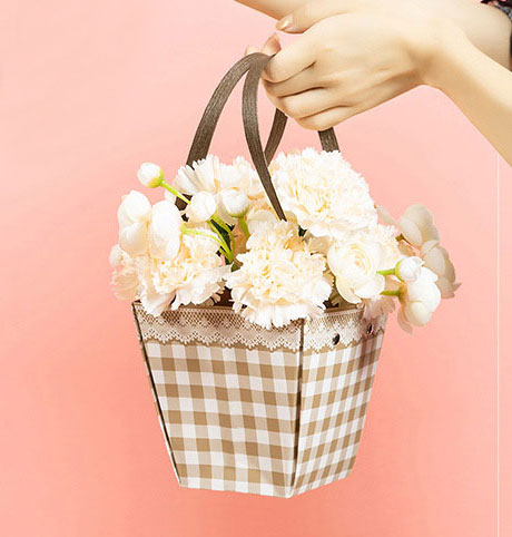 Small Ladder Shape Plaid Bags (Pack of 4)