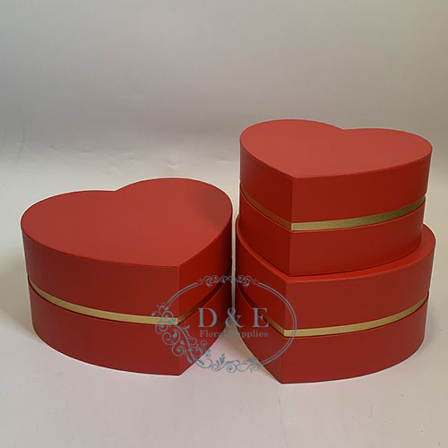 4 Color Options – Heart Shape Flower Boxes Set of 3