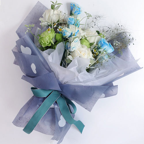 Waterproof Big Heart Flower Wrapping Papers (20 pcs Per Bag)