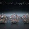 Diamond Crown Flower brooch pins