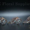 Crystal-Leaf-pack-of-3 Diamond Leaf Flower Brooch Pins