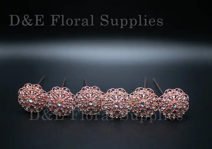 diamond flower brooch pins