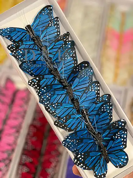 Blue Butterflies for Floral Arrangement Decorations