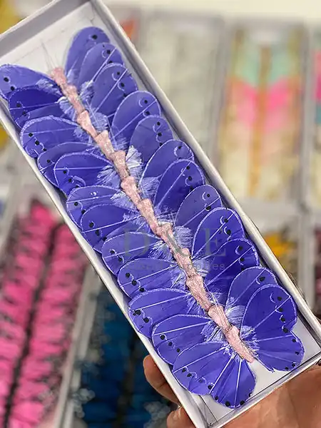 Purple Butterflies For Floral Arrangement Decorations