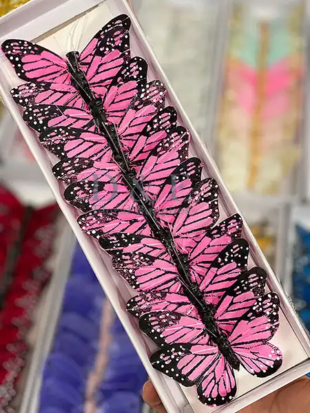 Pink Butterflies For Floral Arrangement Decorations