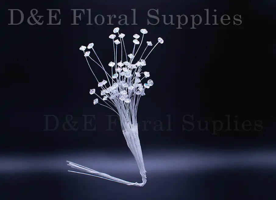 Pack of 12 Bunches of Acrylic Crystal Bouquets for Wedding Bouquets and Corsages Decoration