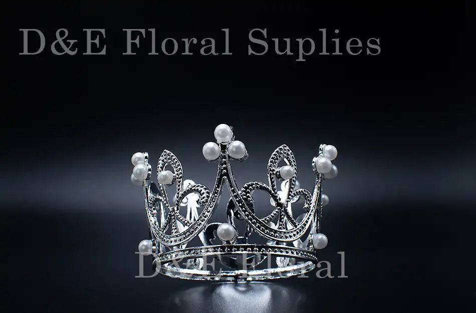 Small Plastic Silver Flower Crown Small Plastic Silver Flower Crown