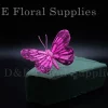 Butterfly-A6021-1-hot-pink-2-37 Small glittered Hot Pink Floral Butterflies