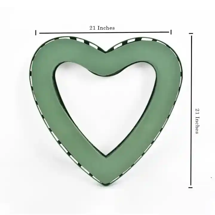 Heart Foam 21 Inches Open Heart Shape Flower Foam For Valentines and Wedding Flower Decorations