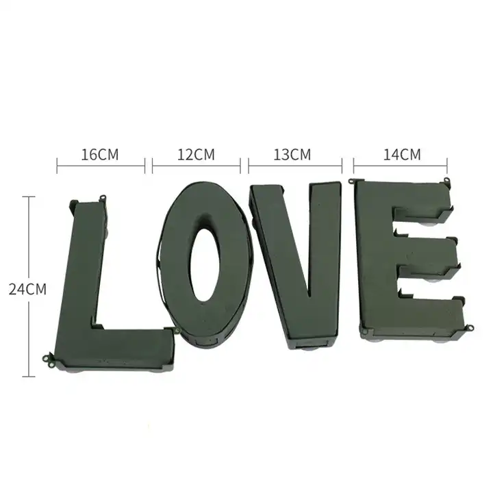 9 Inches LOVE Flower Foam For Valentines and Wedding Flower Decorations