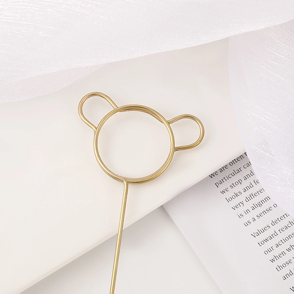 Bear Shape Metal Wire Floral Picks Card Holders (Pack of 10pcs)