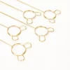 Bear Shape Metal Gold Floral Picks Card Holders