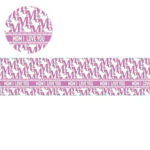 (Pack of 5) 21″ x 4.75″ MOM I LOVE YOU Purple Paper For Mother’s Day Floral And Cake Decorations
