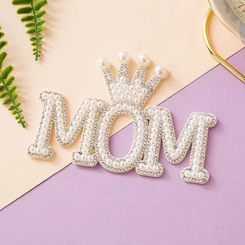 White MOM Pearl For Mother's Day Decorations