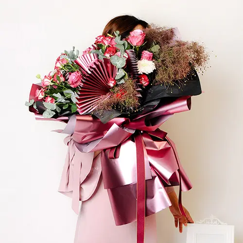 Heavy Metallic Rosegold Waterproof Flower Wrapping Papers (Pack of 20)