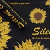 FWHS-6 Black Sunflower Floral Wrapping paper