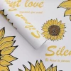 FWHS-7 White Sunflower Floral Wrapping paper
