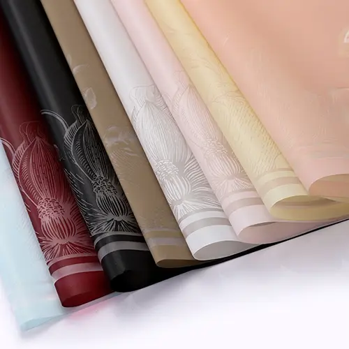 Magnolia Lily Plastic Waterproof Flower Wrapping Papers (Pack of 20pcs)