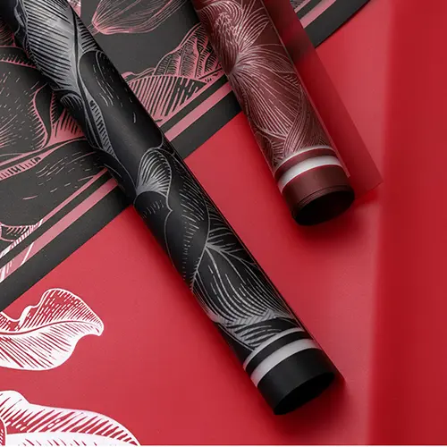 FWML-5 Magnolia Lily Plastic Flower Wrapping paper
