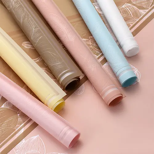 FWML-7 Magnolia Lily Plastic Flower Wrapping paper