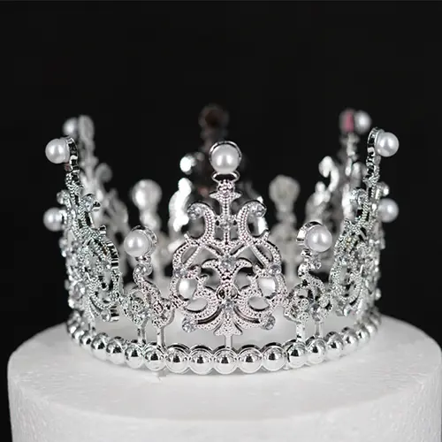 4.75 inches Silver Floral Crown