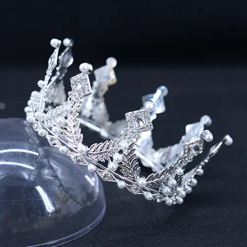Metal Silver Floral Crown