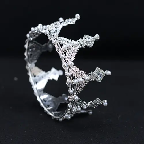 Metal Silver Floral Crown