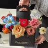 1036-3 Black Fashion Floral Hand bags