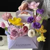 1036-5 Lavender Fashion Floral Hand bags