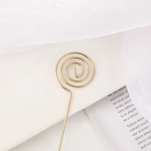 Metal Spiral Floral Card Holder