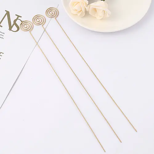 Metal Spiral Floral Card Holder