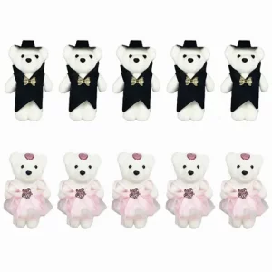 black-and-pink-mini-foam-bears-pack-of-10-for-floral-decoration
