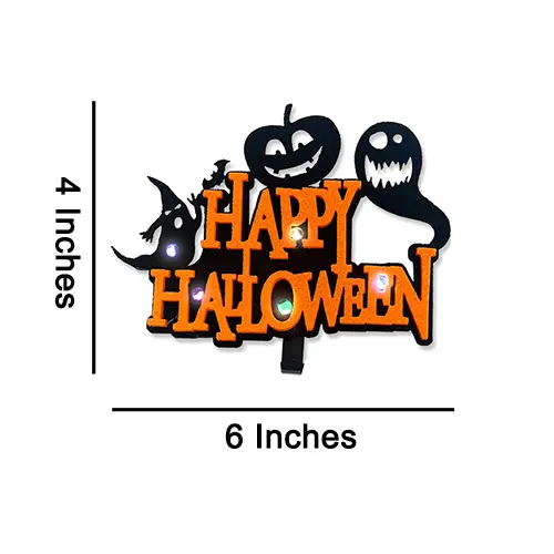 LED Light-Up “Happy Halloween” Floral Topper LED Light-Up “Happy Halloween” Floral Topper
