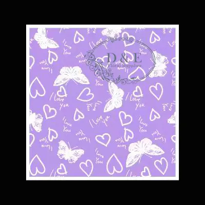 Purple and White Love Butterfly Wrapping Paper Purple and White Love Butterfly Wrapping Paper