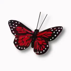 3-inches-red-floral-butterfly-decoration