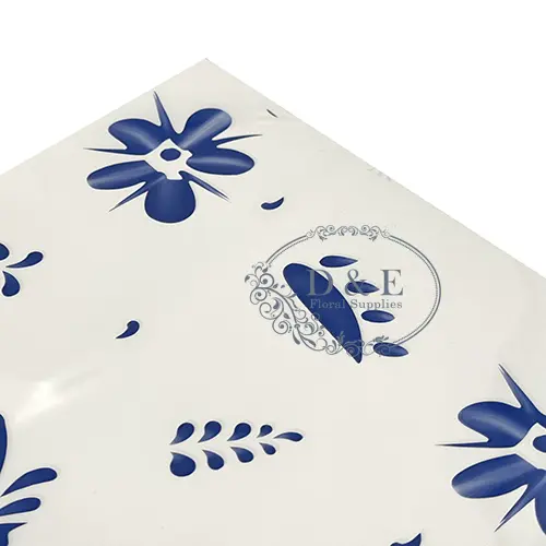 White and Blue Floral Wrapping Paper White and Blue Floral Wrapping Paper