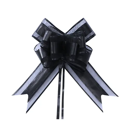5.5 Inches Black Ribbon Bow – 10 Pieces/Pack