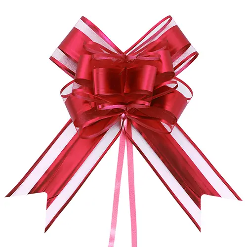 5.5 Inches Burgundy Ribbon Bow – 10 Pieces/Pack