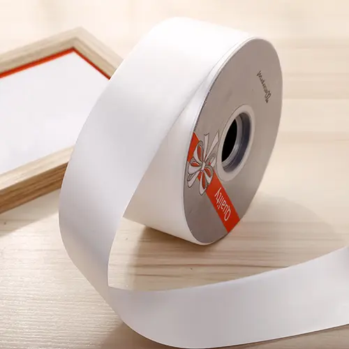 2″ x 100 Yards Waterproof White Poly Ribbon – Elegant Wrapping for Bouquets & Events