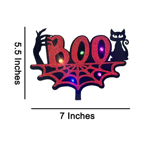 LED Light-Up “BOO” Halloween Topper