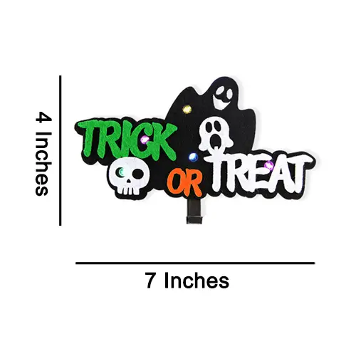 LED Light-Up “Trick or Treat” Halloween Floral Topper LED Light-Up “Trick or Treat” Halloween Floral Topper