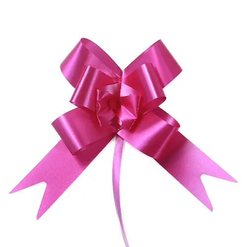 Fuchsia Pull Bow – 3.5” Diameter | Florist Decoration